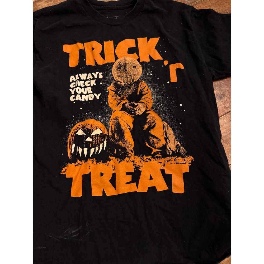 Trick 'r Treat Sam Always Check Your Candy Graphic T-Shirt Black Medium